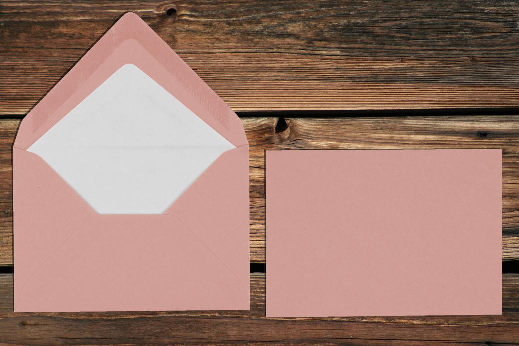 Briefhüllen mit Seidenfutter C7 81x114 mm Nassklebend Rose gerippt 100 g/qm